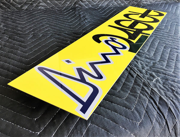 Ferrari Dino 246 Metal Sign, Yellow