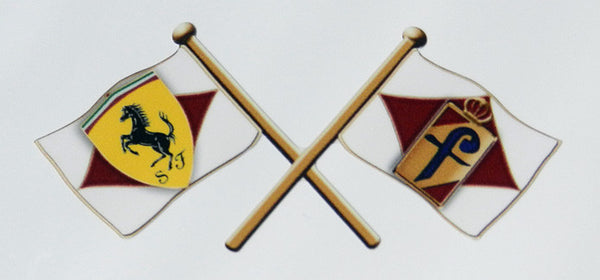 Pininfarina Ferrari Crossed Flags Decal 2