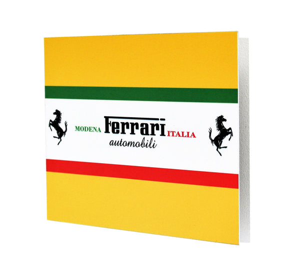 Ferrari Modena Italia Yellow Metal Sign