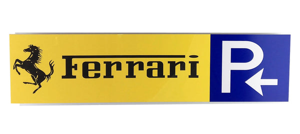 Ferrari Vintage Parking Metal Banner Sign