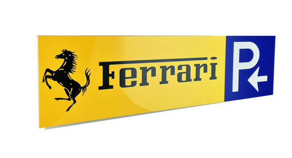 Ferrari Vintage Parking Metal Banner Sign