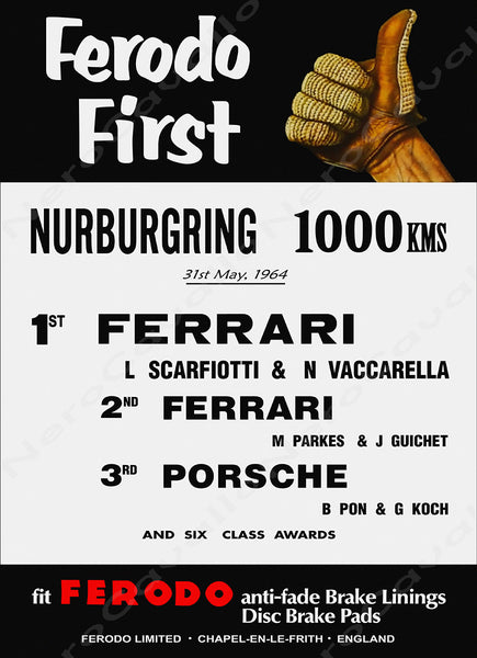 Nurburgring 1000 Km Ferodo 1964 Advertisement