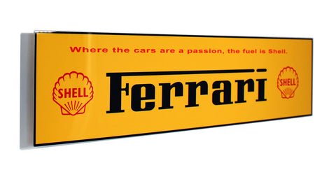 Ferrari Shell Passion Metal Banner Sign