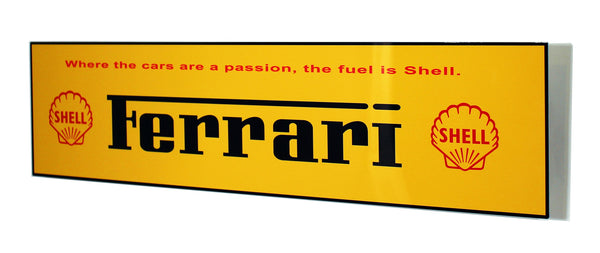 Ferrari Shell Passion Metal Banner Sign
