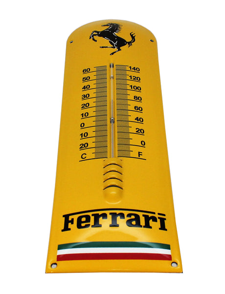 Ferrari Enamel  Thermometer Cavallino Porcelain Sign