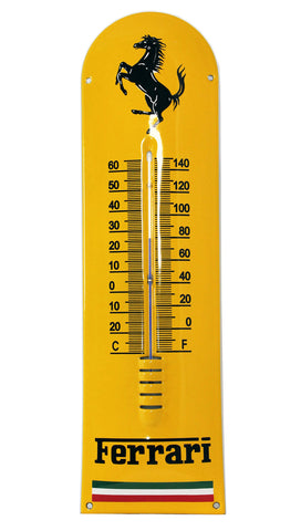 Ferrari Enamel  Thermometer Cavallino Porcelain Sign