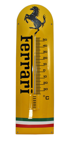 Ferrari Enamel  Thermometer Cavallino  XL Porcelain Sign