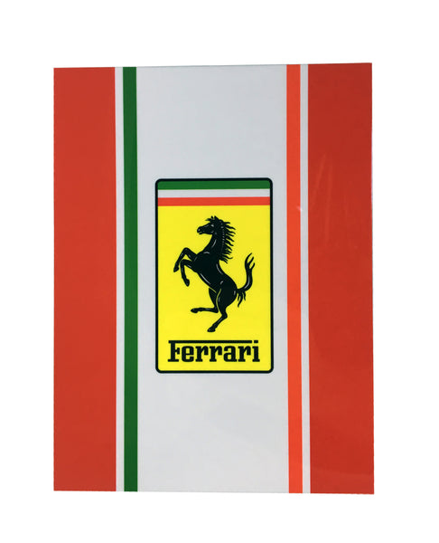 Ferrari Badge Emblem Challenge Stripe Sign