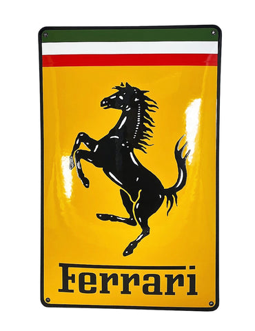 Ferrari Badge Porcelain Enamel Dealer Sign