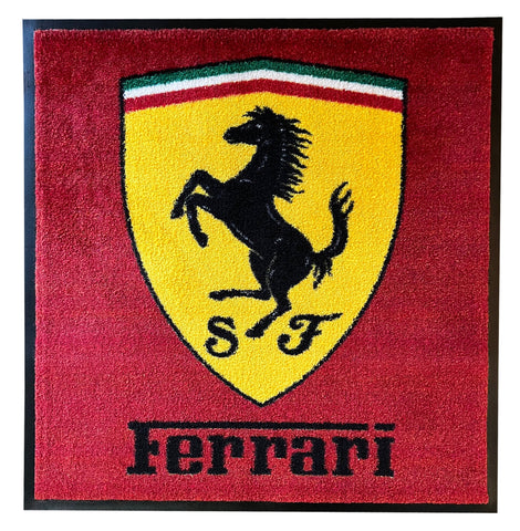 Ferrari Shield Floor Door Garage Mat, Large