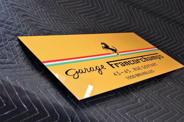 Ferrari Garage Francorchamps Metal Sign