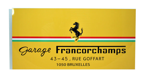 Ferrari Garage Francorchamps Metal Sign