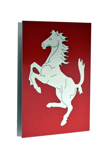 Ferrari Vintage Grille Horse Red Metal Sign