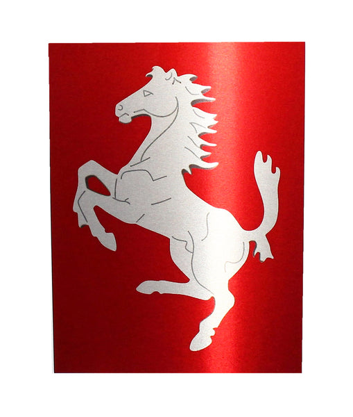 Ferrari Vintage Grille Horse Red Metal Sign