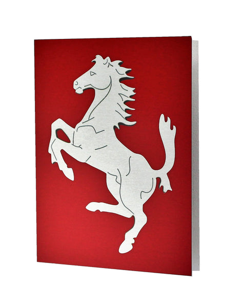 Ferrari Vintage Grille Horse Red Metal Sign