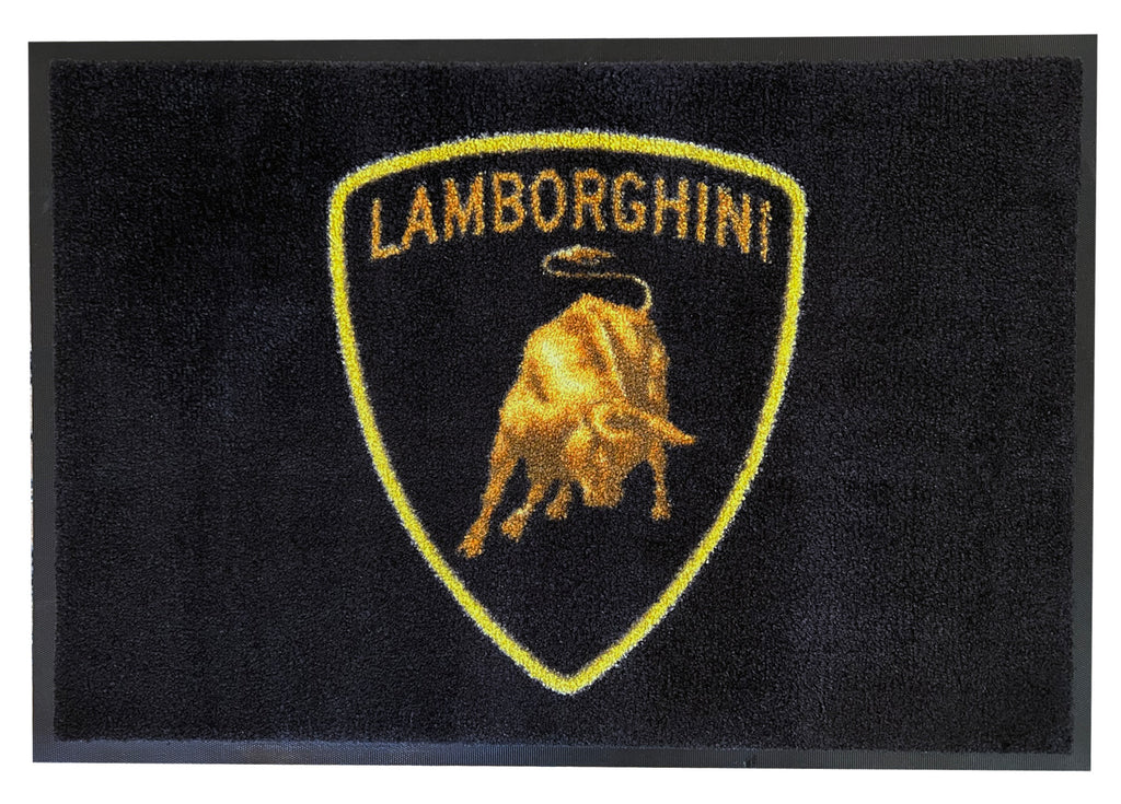 Lamborghini Emblem Black Floor Door Mat
