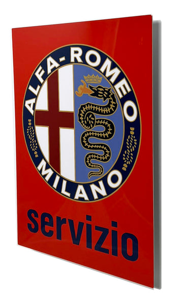 Alfa Romeo Servizio Italian Gas and Oil, Metal Sign