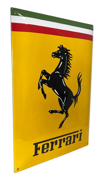 Ferrari Vintage  Enamel Dealer Porcelain Sign