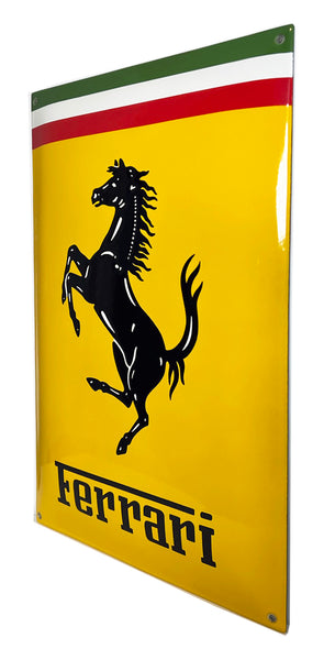 Ferrari Vintage  Enamel Dealer Porcelain Sign