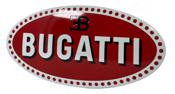 Bugatti Enamel Porcelain Sign