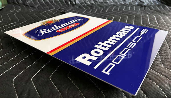 Porsche Rothmans Racing Metal Sign