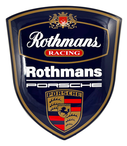 Rothmans Porsche Crest Dealer Enamel Sign