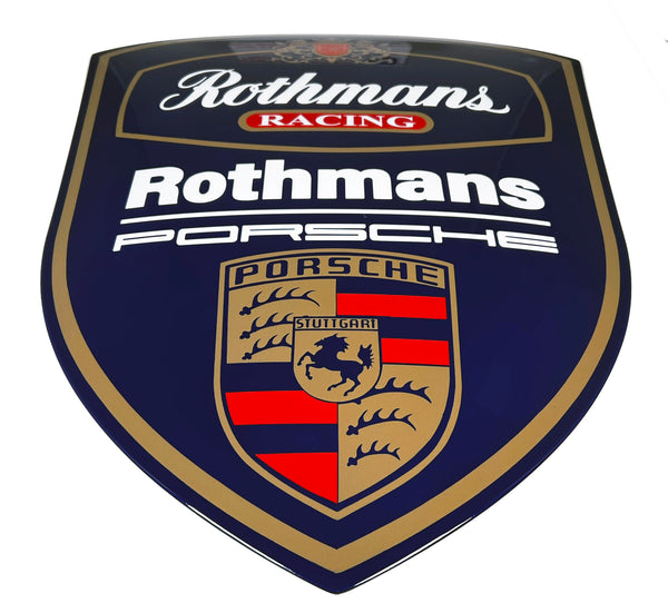 Rothmans Porsche Crest Dealer Enamel Sign