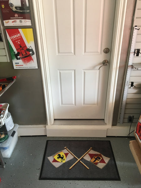 Pininfarina Crossed Flags Floor Mat