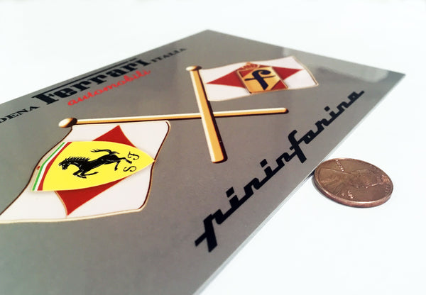 Ferrari - Pininfarina Crossed Flags  Metal Sign