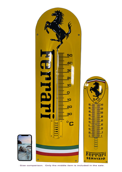 Ferrari Enamel  Thermometer Cavallino  XL Porcelain Sign