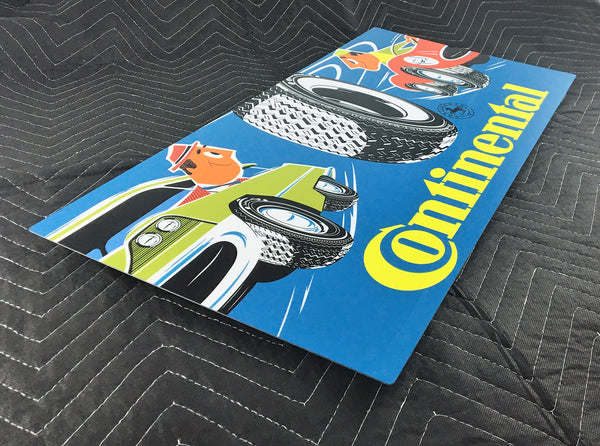 Vintage 1958 Continental Tire Metal Sign