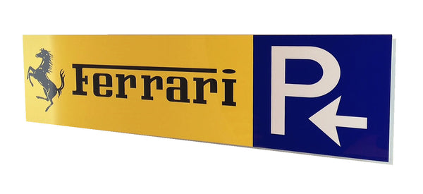 Ferrari Vintage Parking Metal Banner Sign