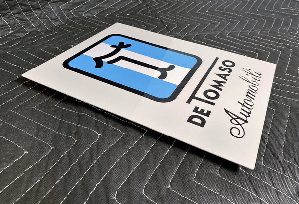 DeTomaso Emblem Dealer Metal Sign
