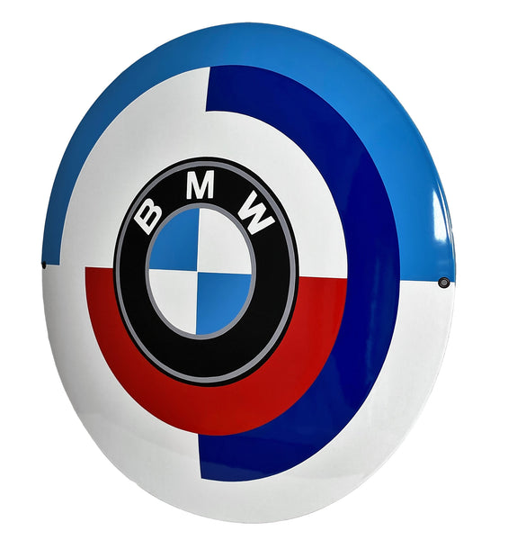 BMW Enamel Porcelain Vintage Roundel Motorsports