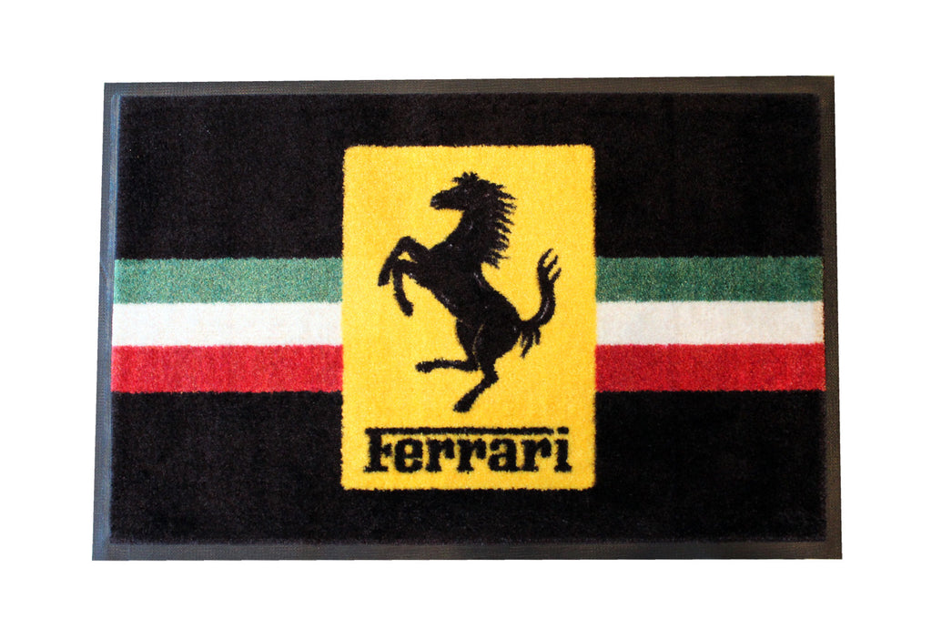 Ferrari Emblem  Floor Doormat, Stripe