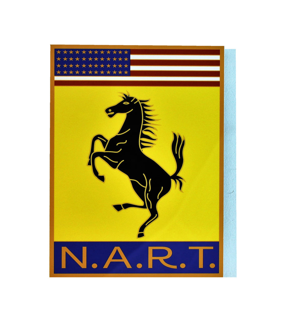NART Badge Ferrari , Metal Cavallo Nero Sign –