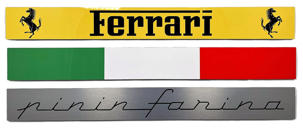 Ferrari Italy Flag Pininfarina Emblem Metal Sign