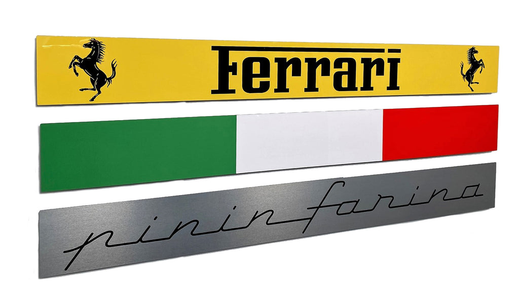 Genuine Ferrari Crossed Flags Emblem - 35mm Pininfarina Ornament For 512, 430, 360, 550, 575, 355