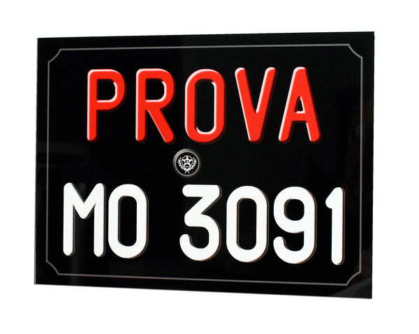 Ferrari License Plate, Prova Modena