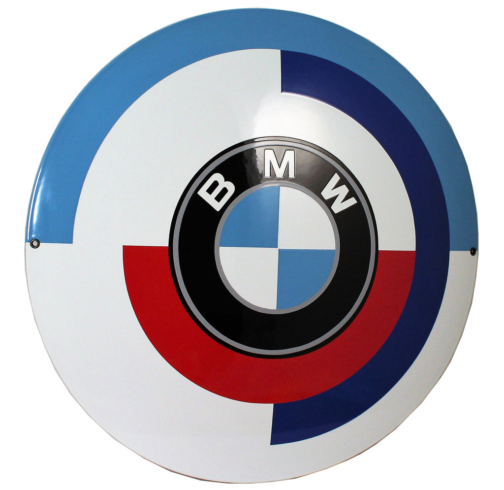 BMW Enamel Porcelain Sign Vintage Roundel Motorsports – Nero Cavallo