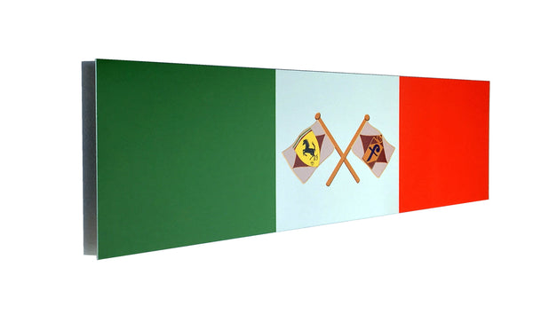 Pininfarina Ferrari Badge, Italy Flag Sign