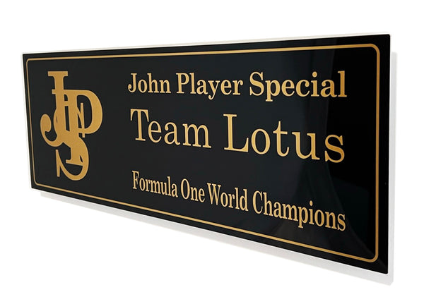 John Player Special Lotus Team Metal Sign