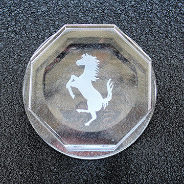 Crystal Hex Ferrari Spinner Paperweight 7