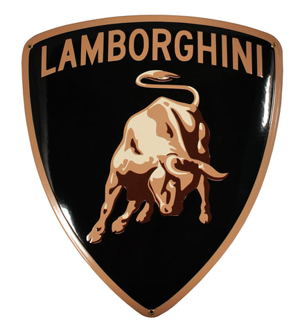 Lamborghini Enamel Sign  Porcelain Shield
