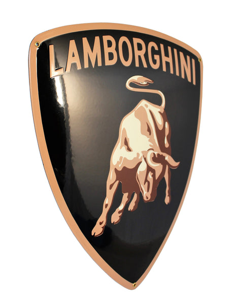 Lamborghini Enamel Sign  Porcelain Shield