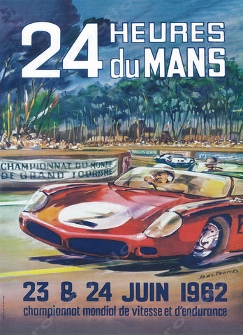1962 Le Mans 24 Hour Program Cover Wall Print