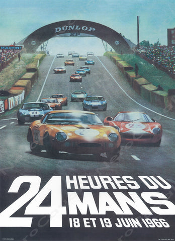 1966 Le Mans 24 Hour Program Cover Wall Print