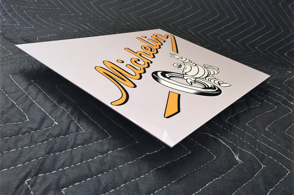 Michelin Vintage Tire Cart Metal Sign