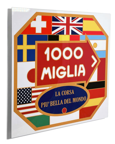 Mille Miglia Enamel Pin, Metal Sign