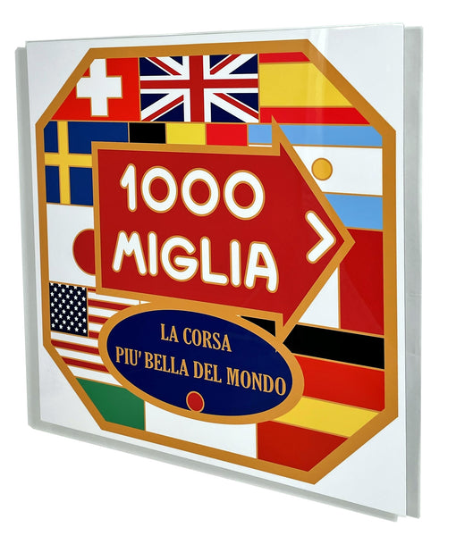 Mille Miglia Enamel Pin, Metal Sign
